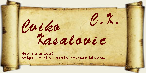 Cviko Kasalović vizit kartica